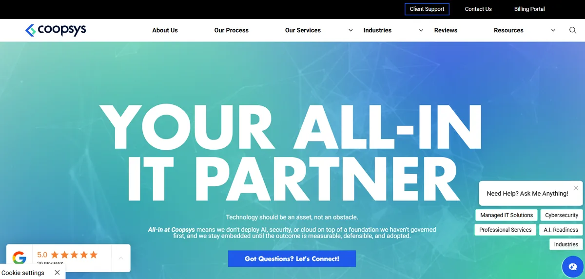 CoopSys managed IT services Windsor Connecticut