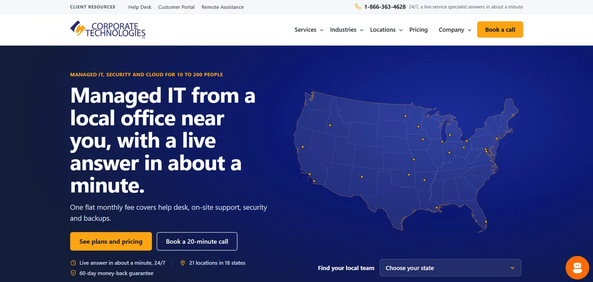 Corporate Technologies managed IT services in Olathe, Kansas. Homepage