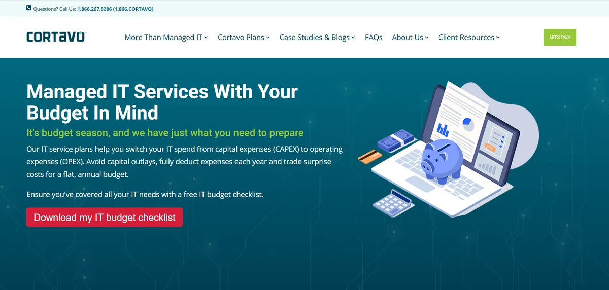 Cortavo managed IT Atlanta Georgia homepage