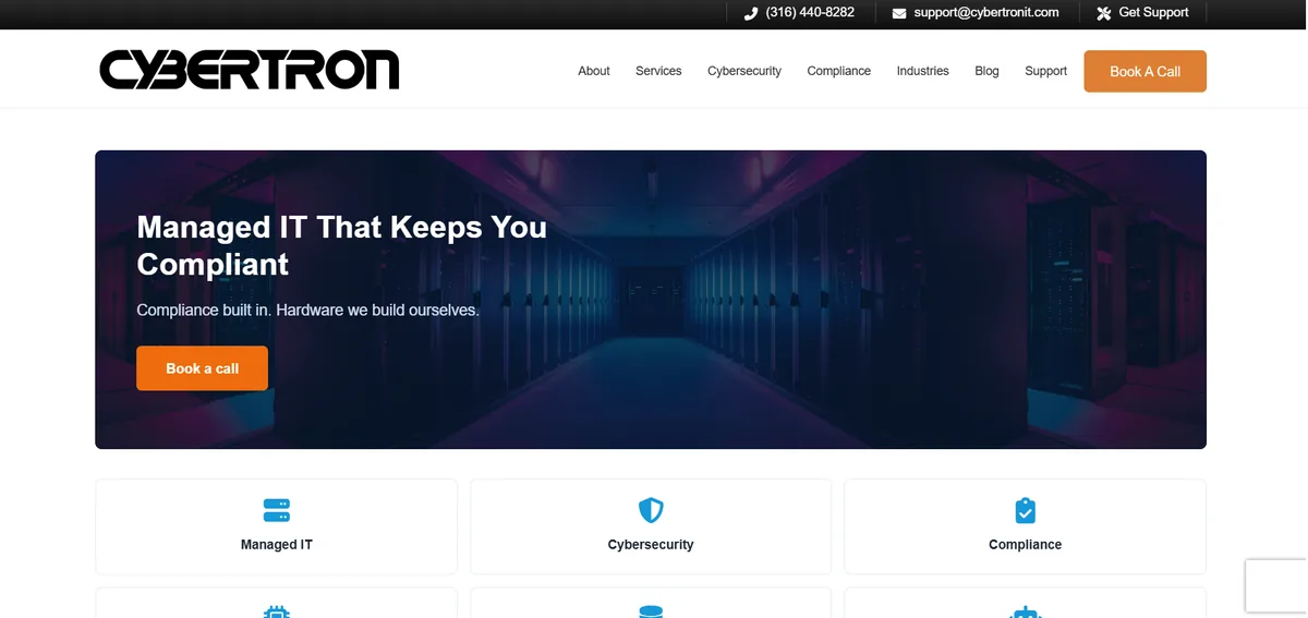 CybertronIT managed IT services in Wichita, Kansas. Homepage