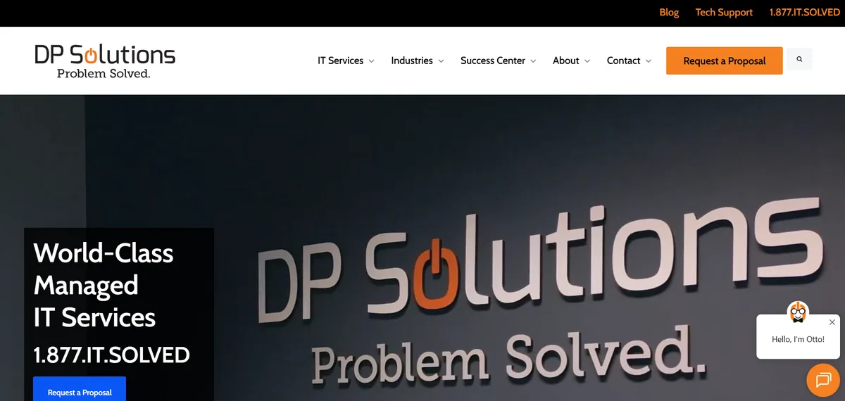 DP Solutions managed IT services provider in Columbia Maryland homepage