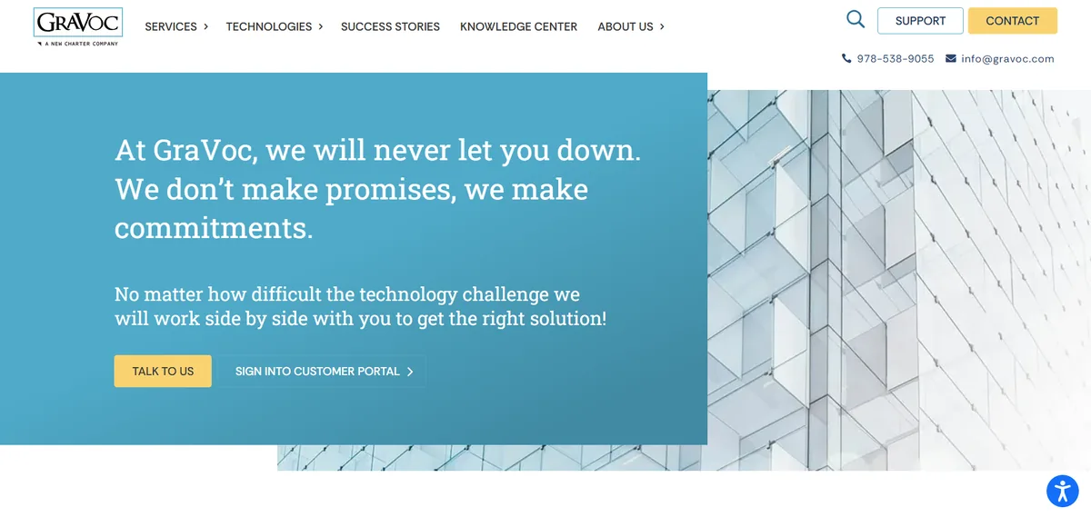 GraVoc managed IT and information security services homepage