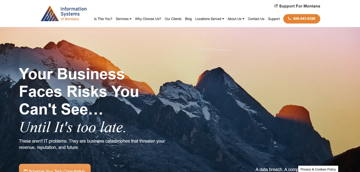 Information Systems of Montana managed IT services website homepage
