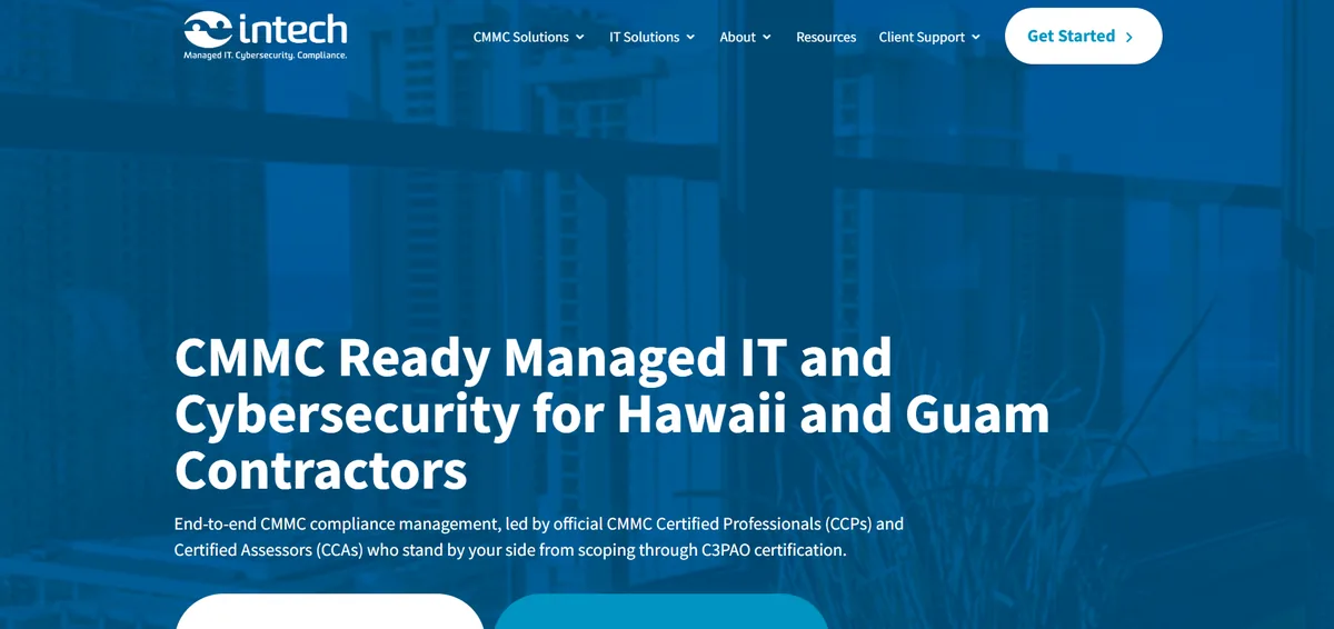 Intech Hawaii managed IT and compliance services Honolulu Hawaii homepage