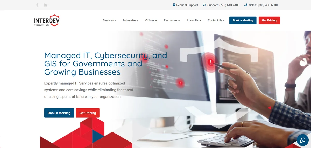 InterDev IT services Alpharetta Georgia homepage