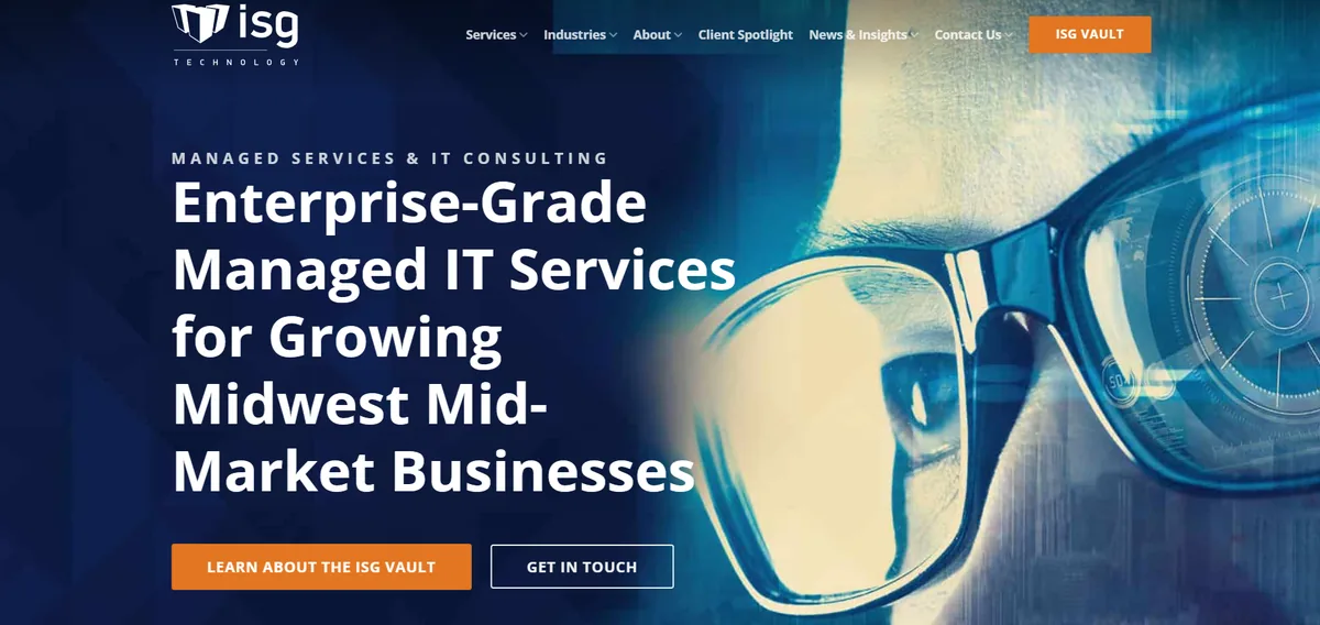 ISG Technology managed IT services in Overland Park, Kansas. Homepage