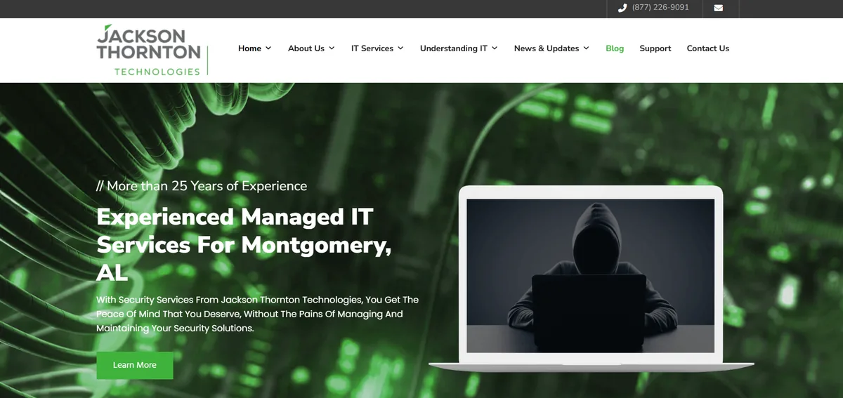 Jackson Thornton Technologies managed IT services Montgomery Alabama homepage