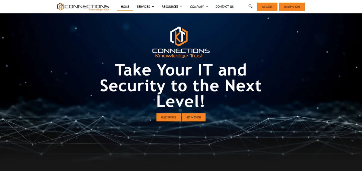 KT Connections managed IT services South Dakota homepage