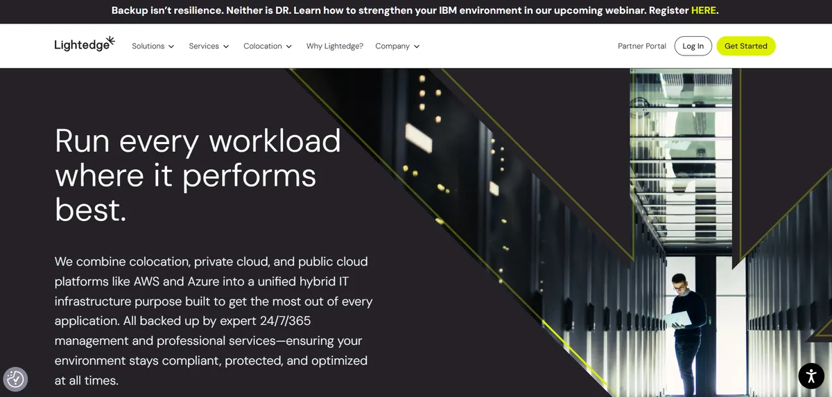 LightEdge Solutions managed IT and cloud Des Moines Iowa homepage