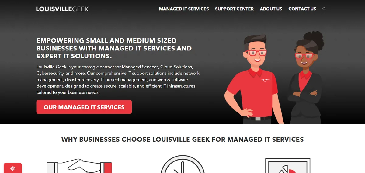 Louisville Geek managed IT services Louisville Kentucky homepage