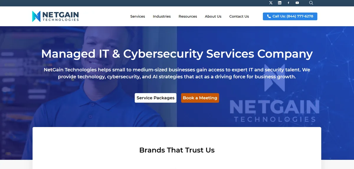 NetGain Technologies managed IT services Lexington Louisville Kentucky homepage