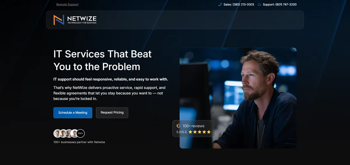 NetWize managed IT services Utah homepage