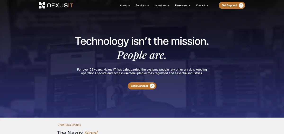 Nexus IT managed IT services Utah homepage