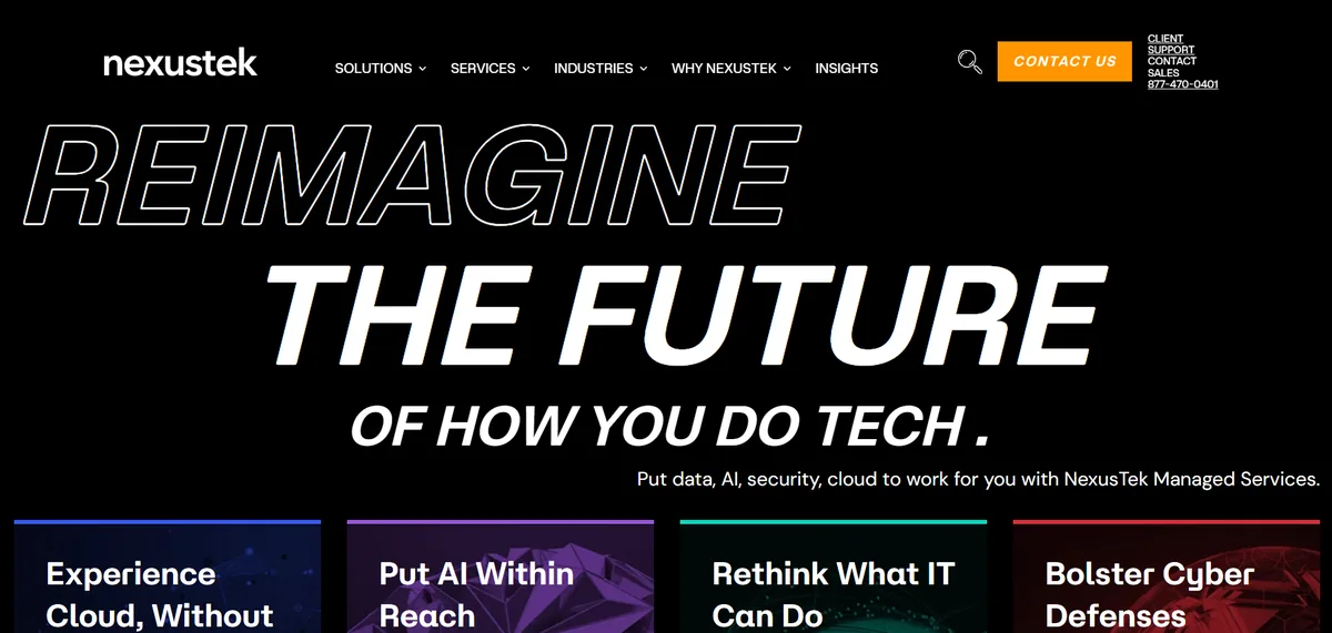 NexusTek managed IT services Colorado homepage