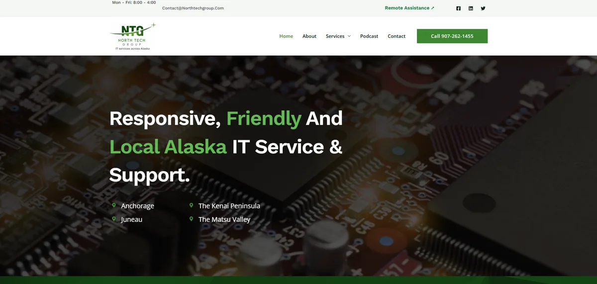 North Tech Group managed IT services Alaska homepage