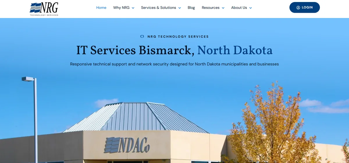 NRG Technology Services managed IT services website homepage