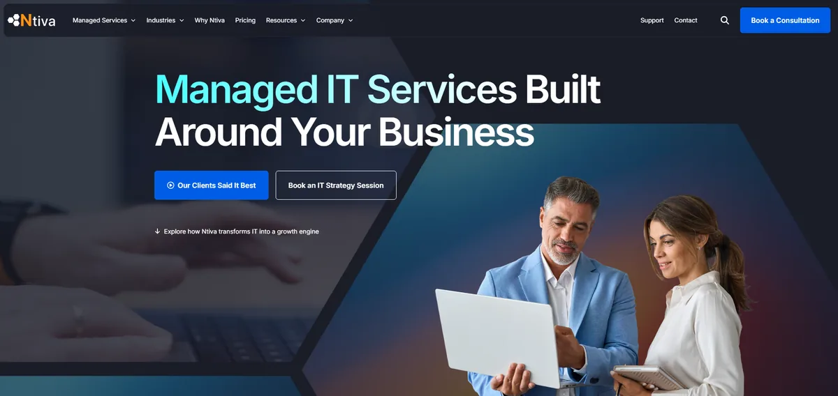 Ntiva managed IT services Virginia homepage