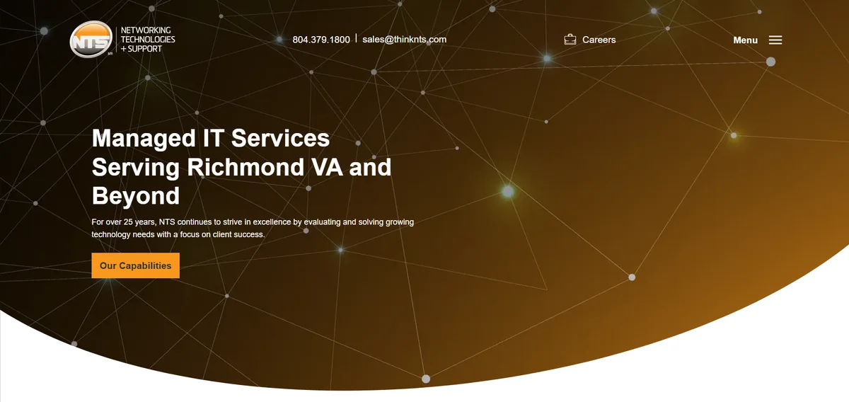 NTS managed IT services Virginia homepage