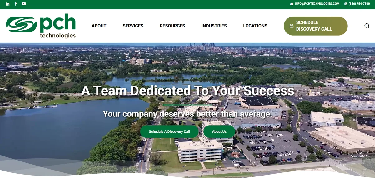 PCH Technologies managed IT services website homepage