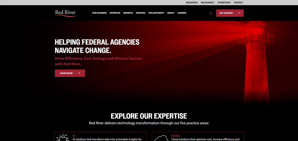 Red River managed IT services Virginia homepage