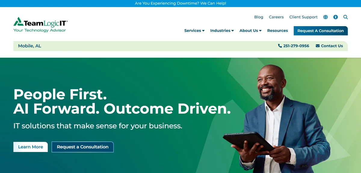 TeamLogic IT of Mobile managed IT services Mobile Alabama homepage