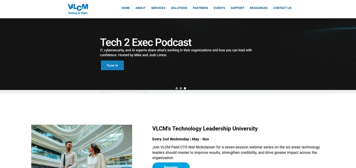 VLCM managed IT services Utah homepage