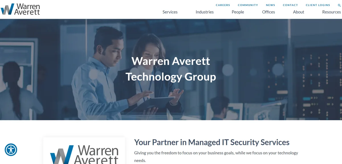 Warren Averett Technology Group managed IT services Alabama homepage